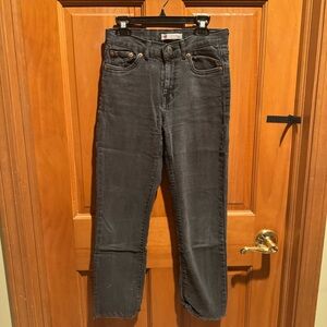 Big Kids Levi's Black High Rise Ankle Straight Jeans